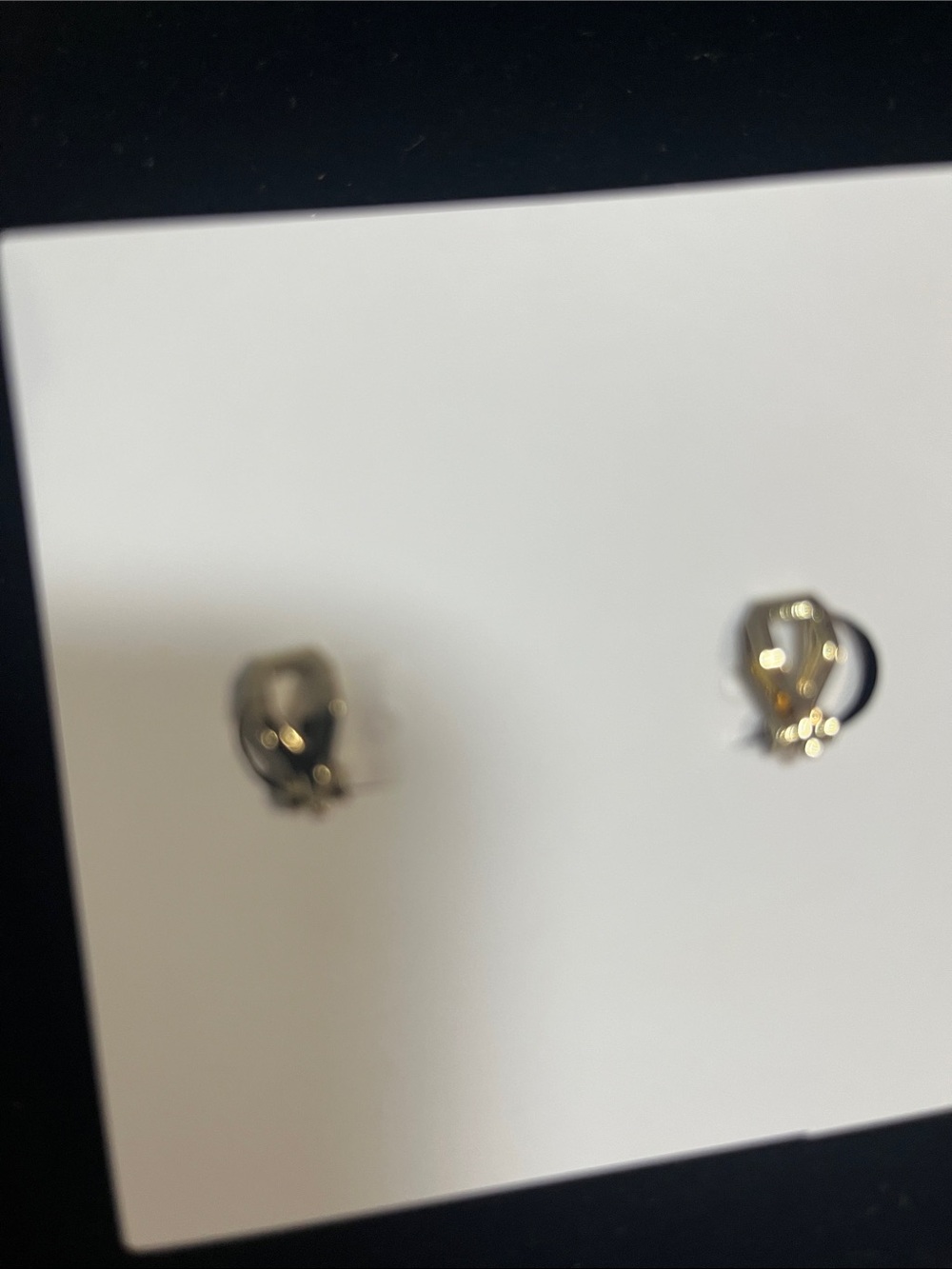 Gold-Tone Pink Heart Clip Drop Earrings with Purple Accent - Picture 2 of 3